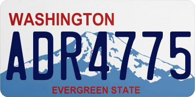 WA license plate ADR4775