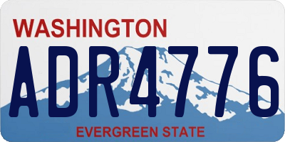 WA license plate ADR4776