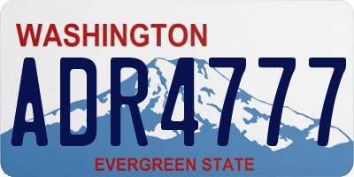 WA license plate ADR4777
