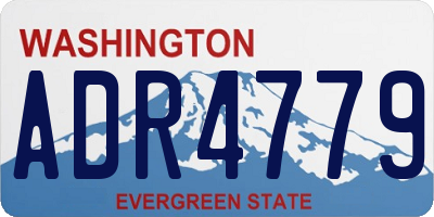 WA license plate ADR4779