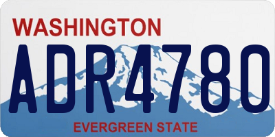 WA license plate ADR4780