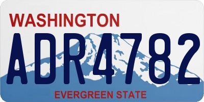 WA license plate ADR4782