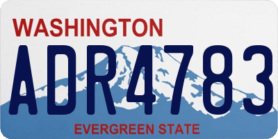 WA license plate ADR4783