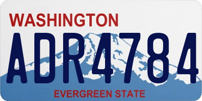 WA license plate ADR4784