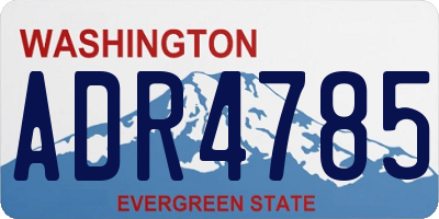 WA license plate ADR4785