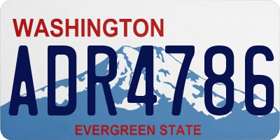 WA license plate ADR4786