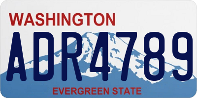 WA license plate ADR4789