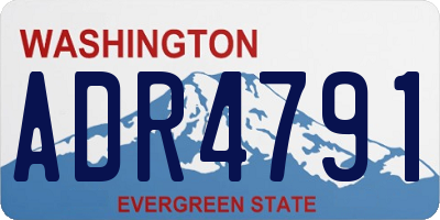 WA license plate ADR4791