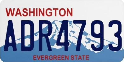 WA license plate ADR4793