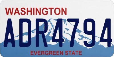 WA license plate ADR4794