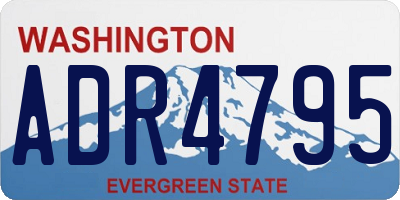 WA license plate ADR4795