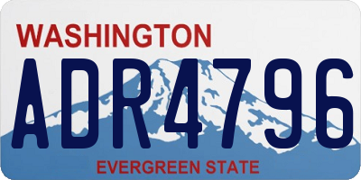 WA license plate ADR4796
