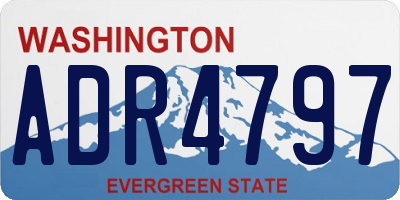 WA license plate ADR4797