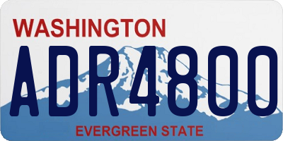 WA license plate ADR4800