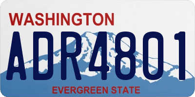 WA license plate ADR4801