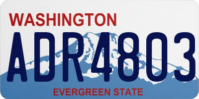 WA license plate ADR4803