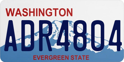 WA license plate ADR4804