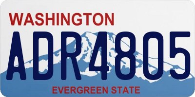 WA license plate ADR4805
