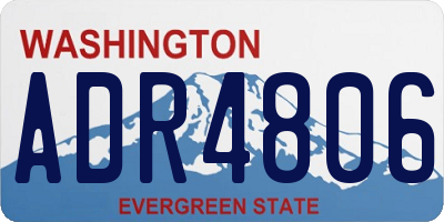 WA license plate ADR4806