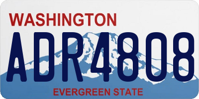 WA license plate ADR4808