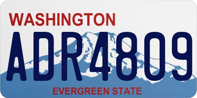 WA license plate ADR4809