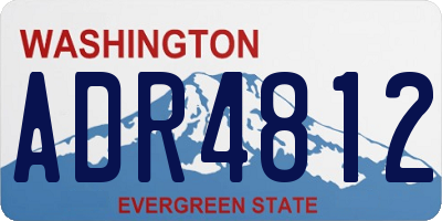 WA license plate ADR4812