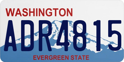 WA license plate ADR4815