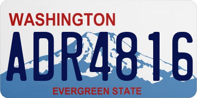 WA license plate ADR4816