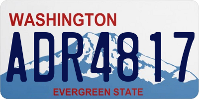WA license plate ADR4817