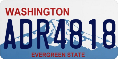 WA license plate ADR4818