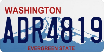 WA license plate ADR4819