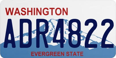 WA license plate ADR4822