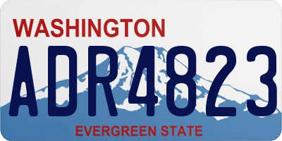 WA license plate ADR4823
