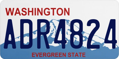 WA license plate ADR4824
