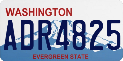 WA license plate ADR4825