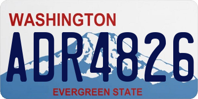 WA license plate ADR4826