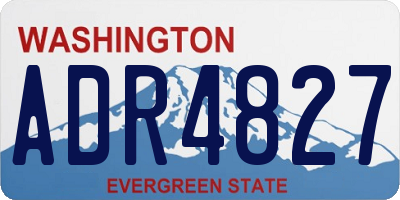 WA license plate ADR4827