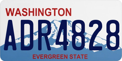 WA license plate ADR4828