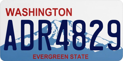 WA license plate ADR4829