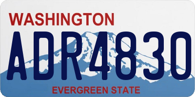 WA license plate ADR4830