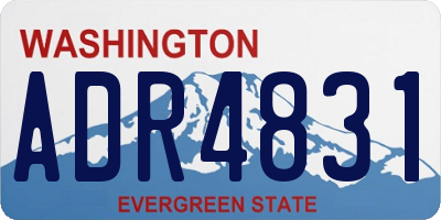 WA license plate ADR4831