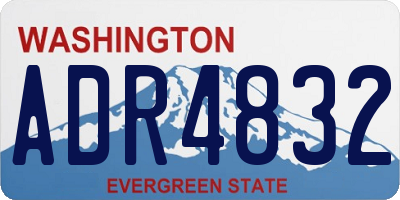 WA license plate ADR4832