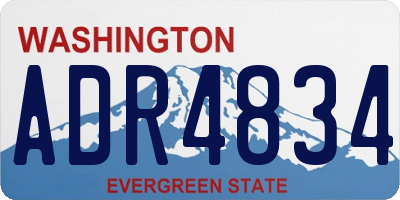WA license plate ADR4834