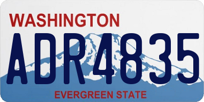 WA license plate ADR4835
