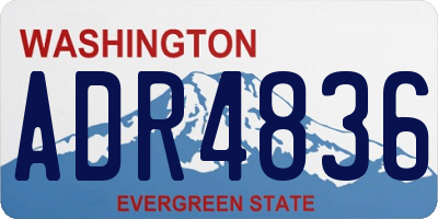 WA license plate ADR4836