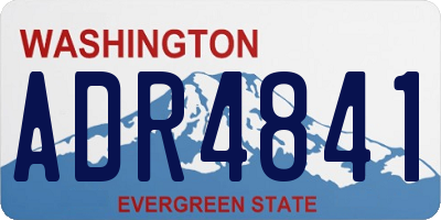 WA license plate ADR4841