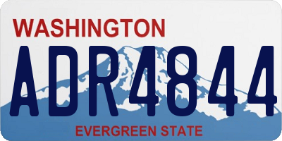 WA license plate ADR4844