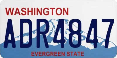 WA license plate ADR4847