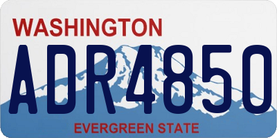 WA license plate ADR4850
