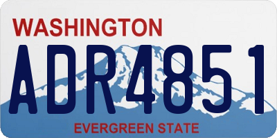 WA license plate ADR4851